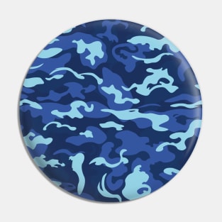 Navy Blue Camouflage Pattern Pin