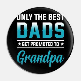 Only The Best Dads Get Promoted To Grandpa Shirt Pin