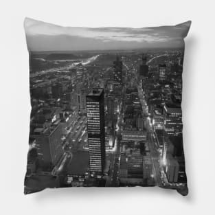 Vintage Johannesburg at Night Pillow