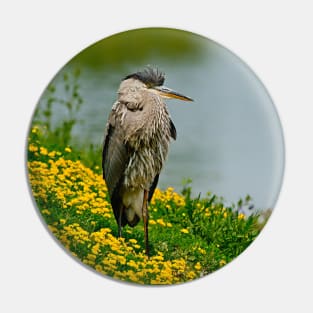 Blue Heron Pin