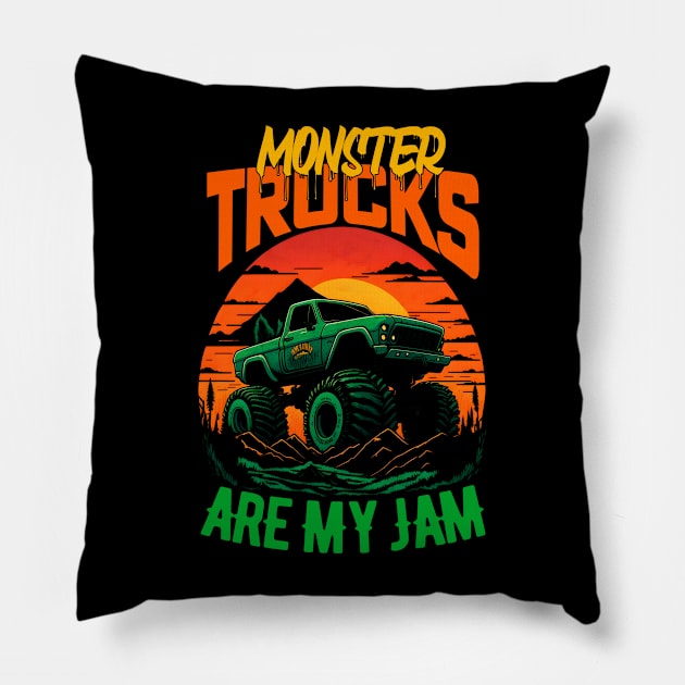 Monster Truck are my Jam Funny Pillow by T-shirt US