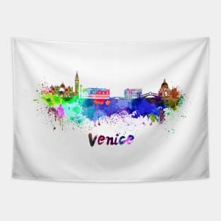 Venice skyline in watercolor Tapestry