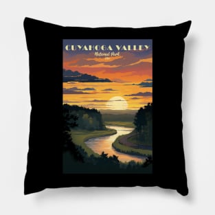 Cuyahoga Valley National Park Travel Poster Pillow