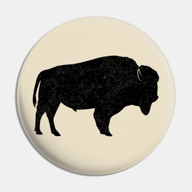 Distressed Rustic Bison Pin by PenguinCornerStore