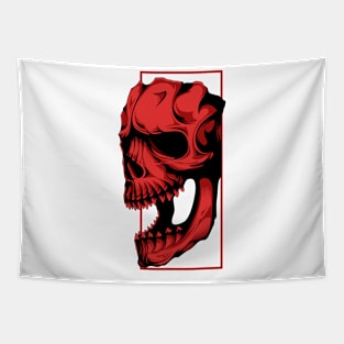 Red Skull Horror Tapestry