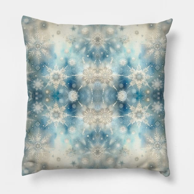 Frost-kissed Luminescence Pillow by CAutumnTrapp