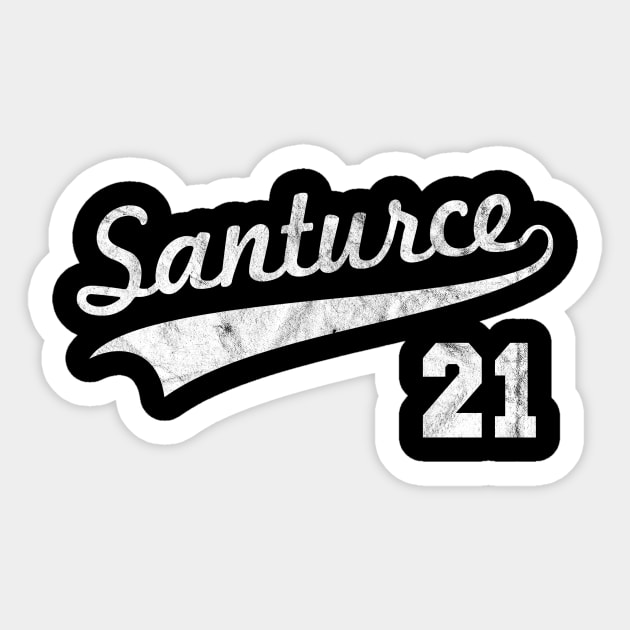 Distressed Santurce 21 Puerto Rican Baseball Cangrejeros Puerto Rico - Santurce  21 Baseball - Sticker