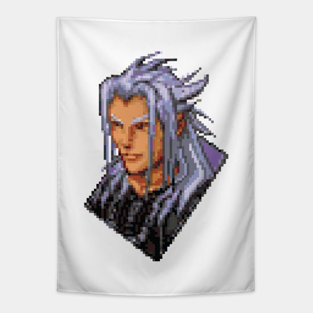 Organization XIII Xemnas Pixel Art Tapestry by inotyler