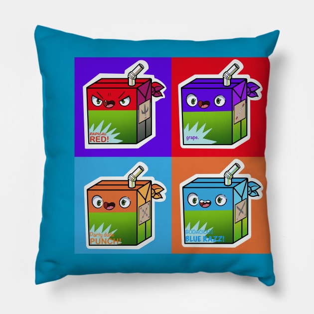 Box Turtle Bros. Pillow by TLareauArt