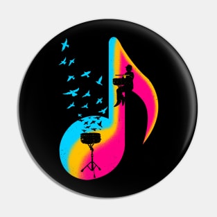 Music Snare Drum Player Pin