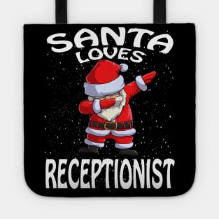 Santa Loves Receptionist Christmas Tote