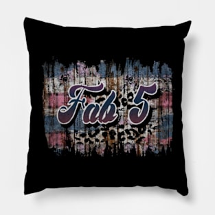 Personalized Fab Name 5 Vintage Styles Gift 70s 80s 90s Pillow