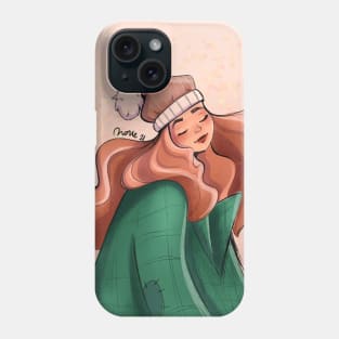 Sleeping winter girl Phone Case