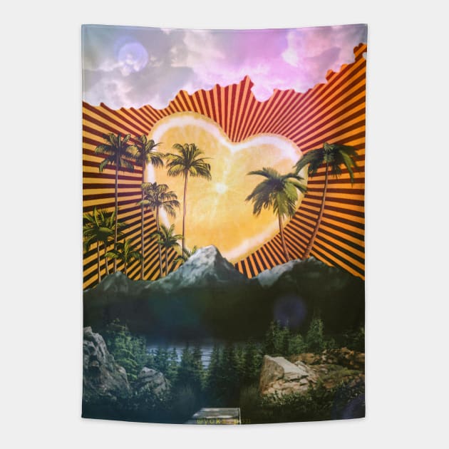 Pineapple On a Hill Tapestry by Yokipon Art