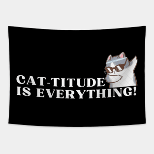 Cat-titude is Everything!" Tapestry