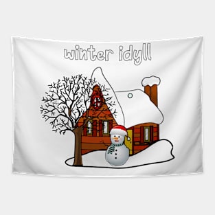 Winter idyll Tapestry