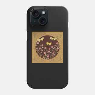 Butterflies & Blooms - Gold Phone Case