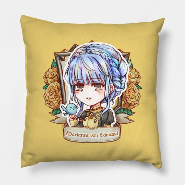 Marianne of the Golden Deers Pillow by candypiggy