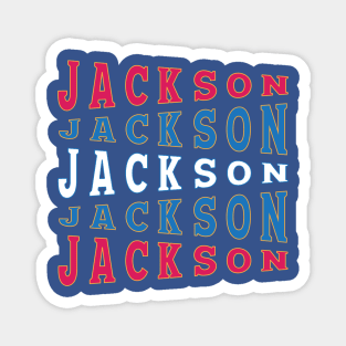 JACKSON NATIONAL TEXT ART USA Magnet