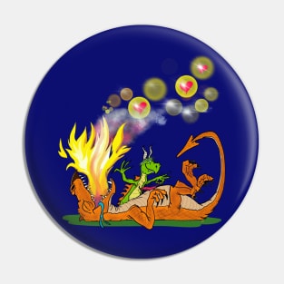 Little Dragon tickling bigger dragon Pin