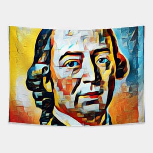 Johann Gottfried Herder abstract Portrait | Johann Gottfried Herder Artwork 4 Tapestry