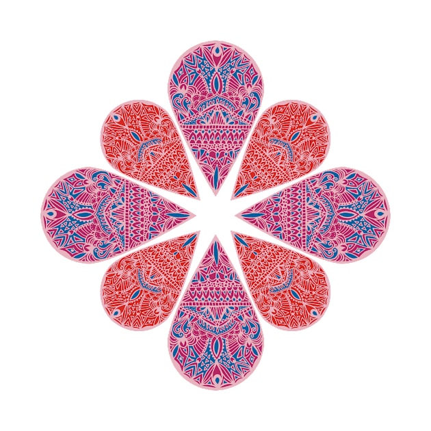 Mandala Teardrops by MitaDreamDesign