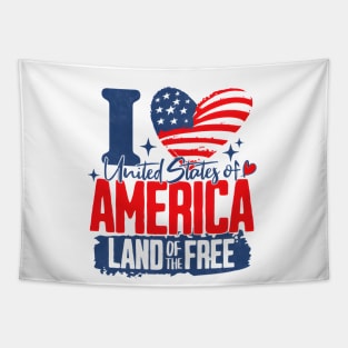 I Love America  - Celebrate 4th of July in Style Tapestry