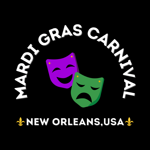 Funny Mardi Gras Carnival New Orleans by TrippleTee_Sirill