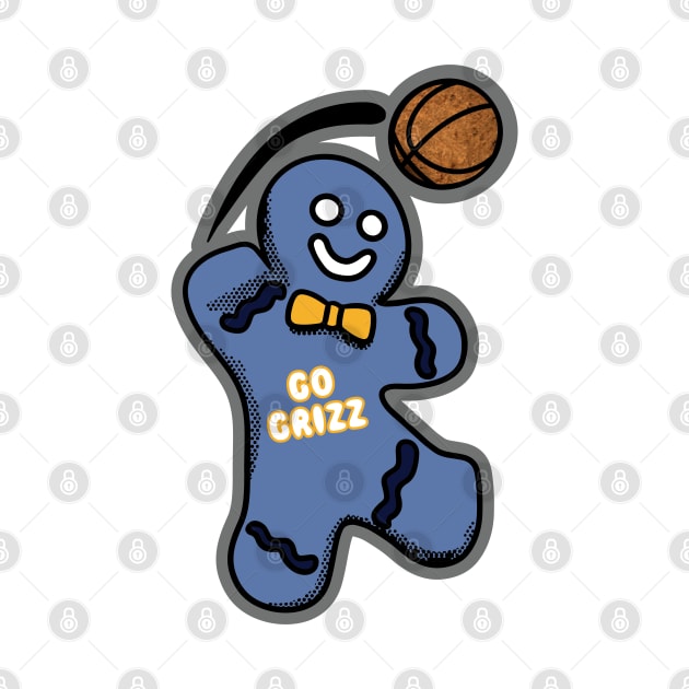 Memphis Grizzlies Gingerbread Man by Rad Love