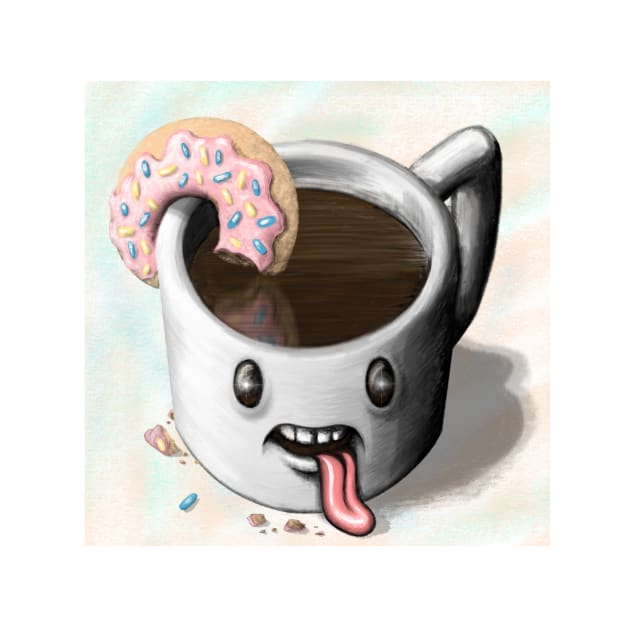 Doughnut dunking by Octomanart