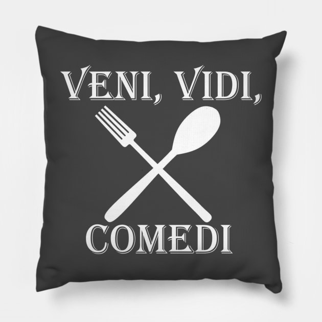 I came I saw I ate Fun Roman Design Pillow by KVApparelLLC