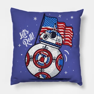 lets Roll BB Blue robot Pillow