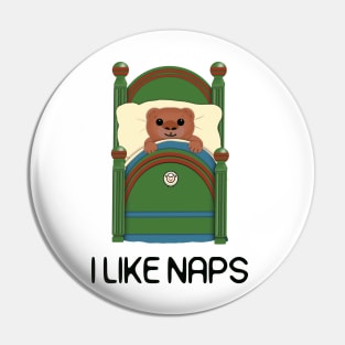 I'd rather be napping.  A cute Teddy Bear in Bed Pin