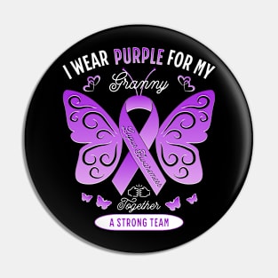 Lupus Granny Purple Awareness Ribbon Pin