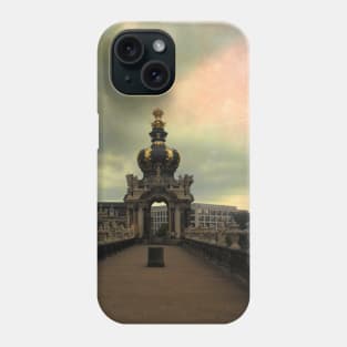 Retro rainbow sky Dresden Germany sightseeing trip photography from city scape Europe trip Phone Case