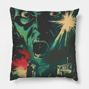 Retro Space Horror Pillow