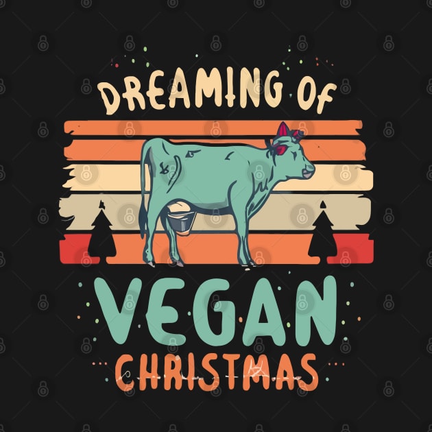 Cute Cow I'm Dreaming of a Vegan Christmas Funny Men Women by rhazi mode plagget