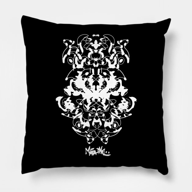 Rorschach psychedelic Pillow by MetaRagz