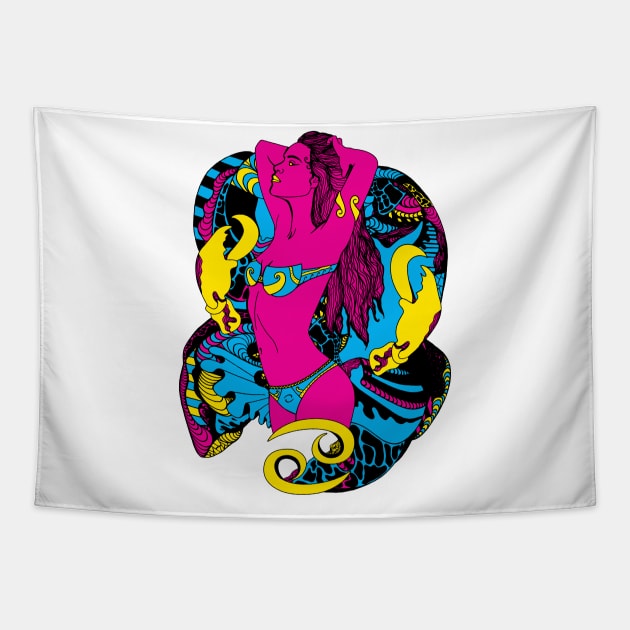 CMYK Cancer Beauty Tapestry by kenallouis