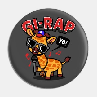 Funny Cute Kawaii Animal Giraffe Rapping Funny Hiphop Meme Pin