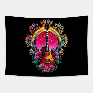 Electric guitar rainbow tattoo 19 Tapestry