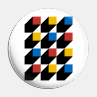 3D Squares (Bauhaus Inspired) Pin