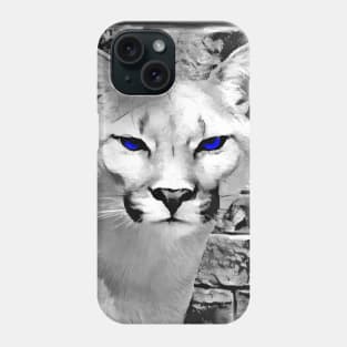 Puma Black and White Spray Paint Wall Phone Case