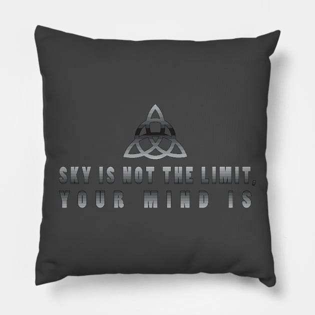Sky Is Not The Limit Design Pillow by Pikmi
