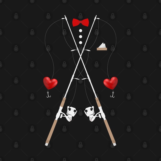 Hearts Bow Tie & Suspenders Valentines Day Costume Fishing by Tesszero