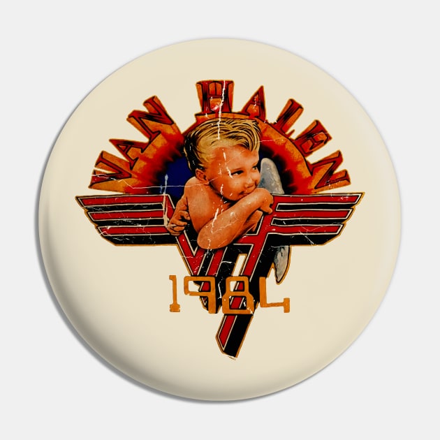 Vintage Van Halen 80s Pin by PANCORE NYOWO BINGUNG