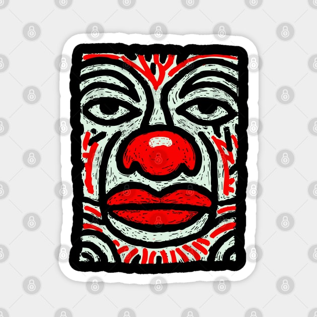 Melancholy Pierrot | The Sad Clown Archetype Magnet by TuncGK