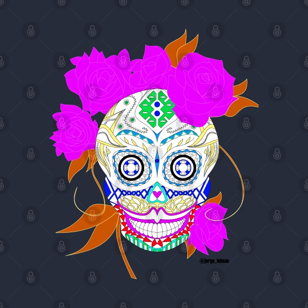 catrina kahlo from day of the dead mandala ecopop by jorge_lebeau