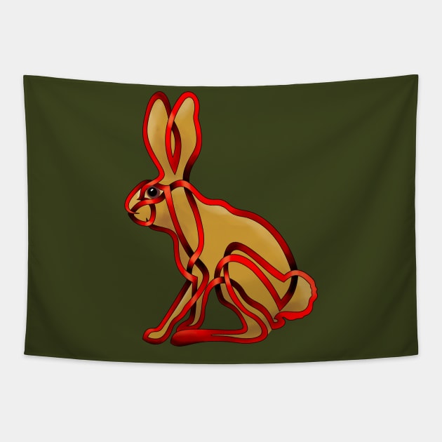 Ragin' Rabbit Tapestry by KnotYourWorld4