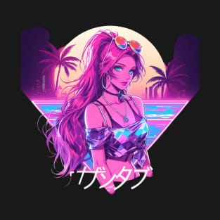 Beautiful Neon Dream Futuristic Hot Girl T-Shirt